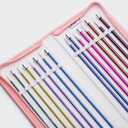KnitPro Zing Single Pointed Needle Set (Deluxe) - 30cm, Set of 8 needles