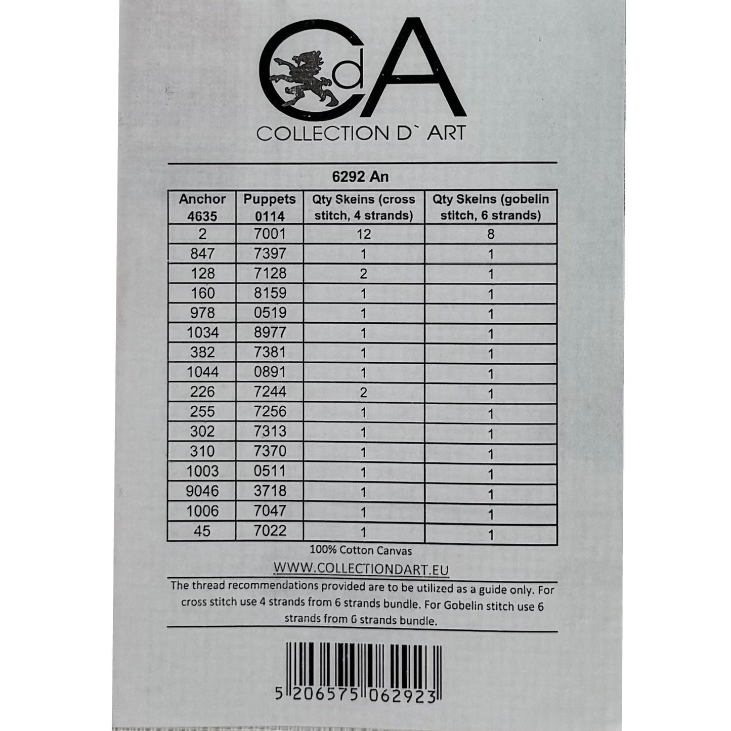 Embroidery sheet (without threads) - 22x30cm - 6292