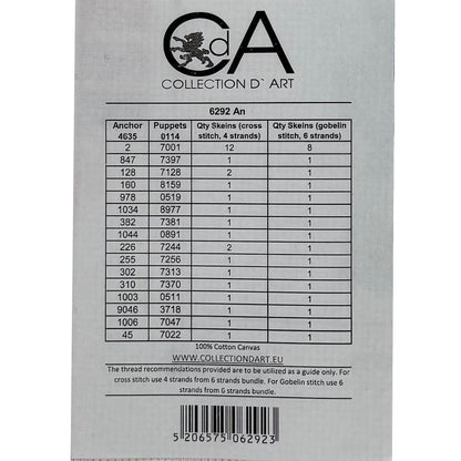 Embroidery sheet (without threads) - 22x30cm - 6292