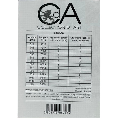 Embroidery sheet (without threads) - 22x30cm - 6253