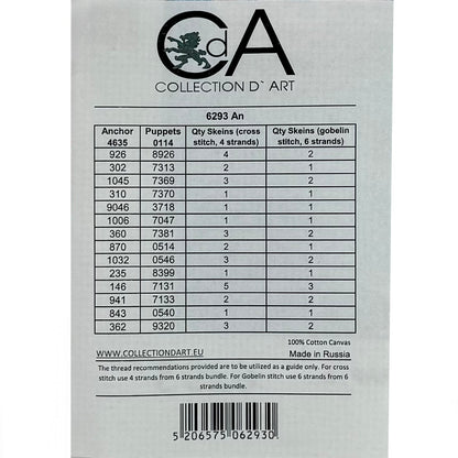 Embroidery sheet (without threads) - 22x30cm - 6293