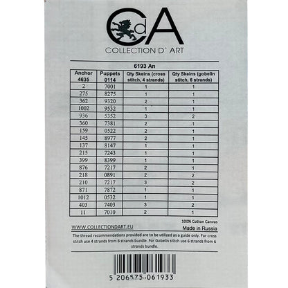 Embroidery sheet (without threads) - 22x30cm - 6193