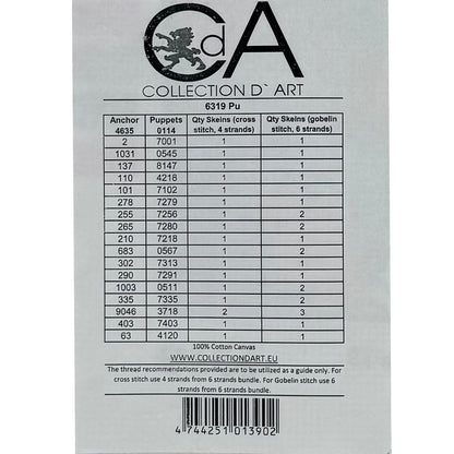 Embroidery sheet (without threads) - 22x30cm - 6319