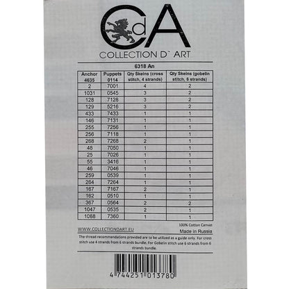 Embroidery sheet (without threads) - 22x30cm - 6318