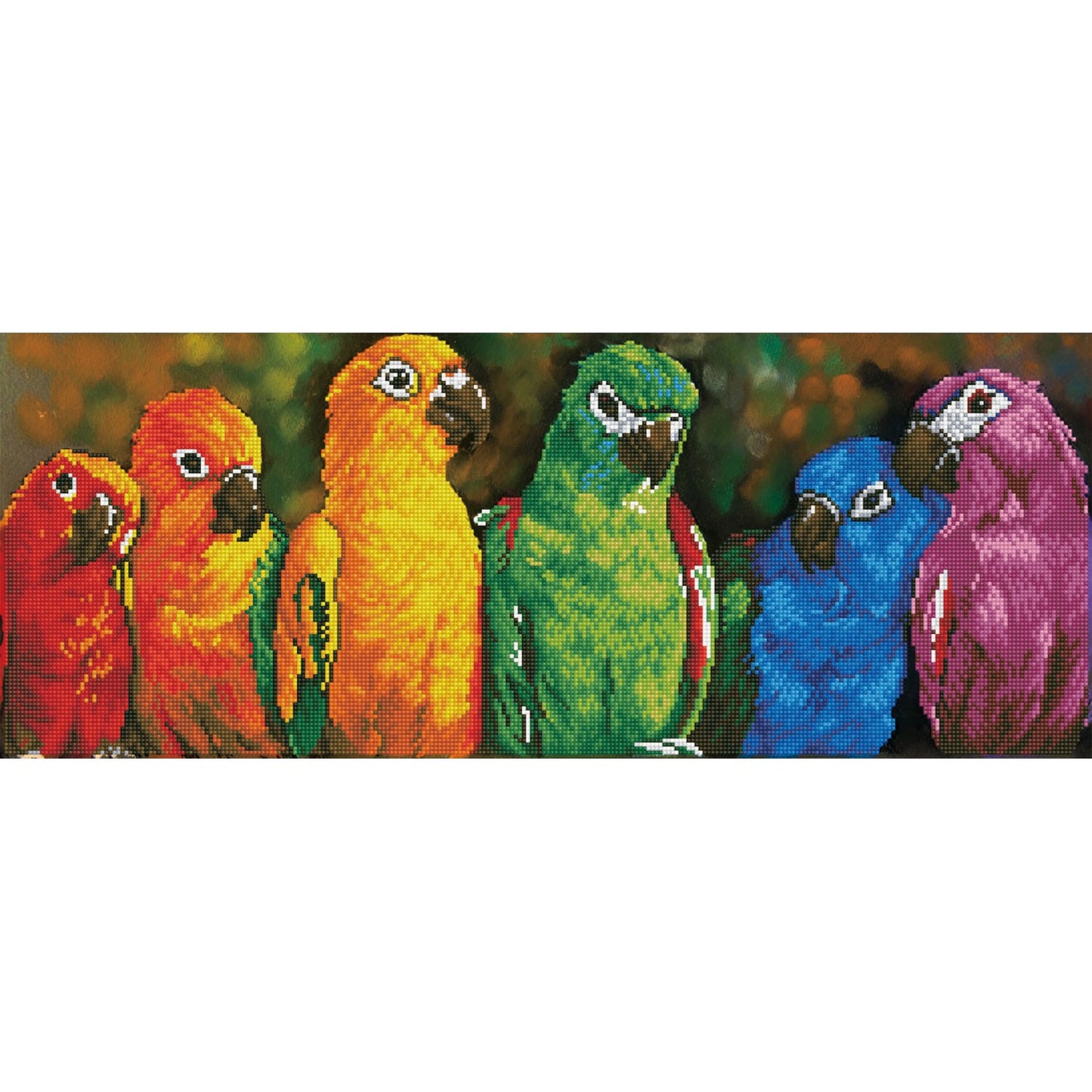 Rainbow Parrots Diamond Painting Artwork Kit - DD10.025 by Diamond Dotz