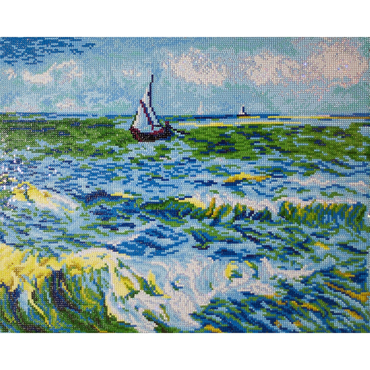 Seascape At Saint Maries (Van Gogh) Diamond Painting Artwork Kit - DD12.029 by Diamond Dotz