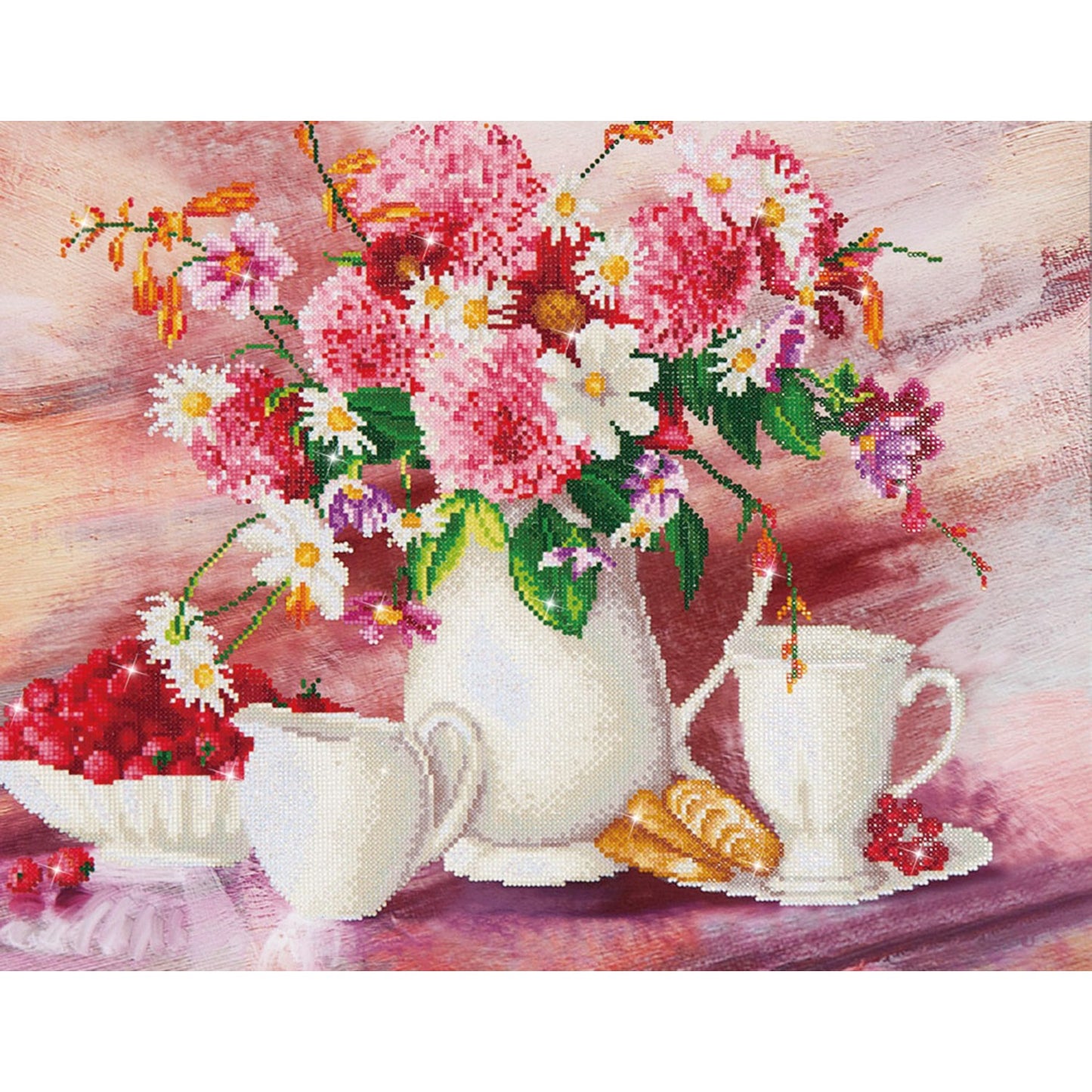 Romantic Tea Time Diamond Painting Artwork Kit - DD13.002 by Diamond Dotz