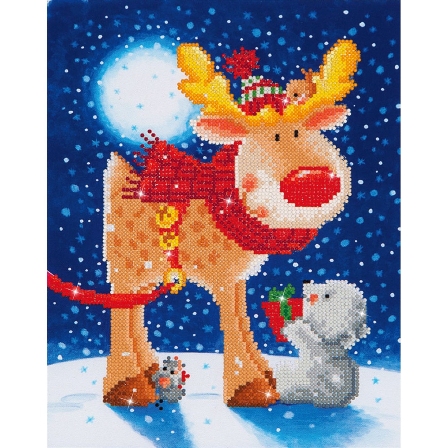 Reindeer Gift Diamond Painting Artwork Kit - DD5.012 by Diamond Dotz