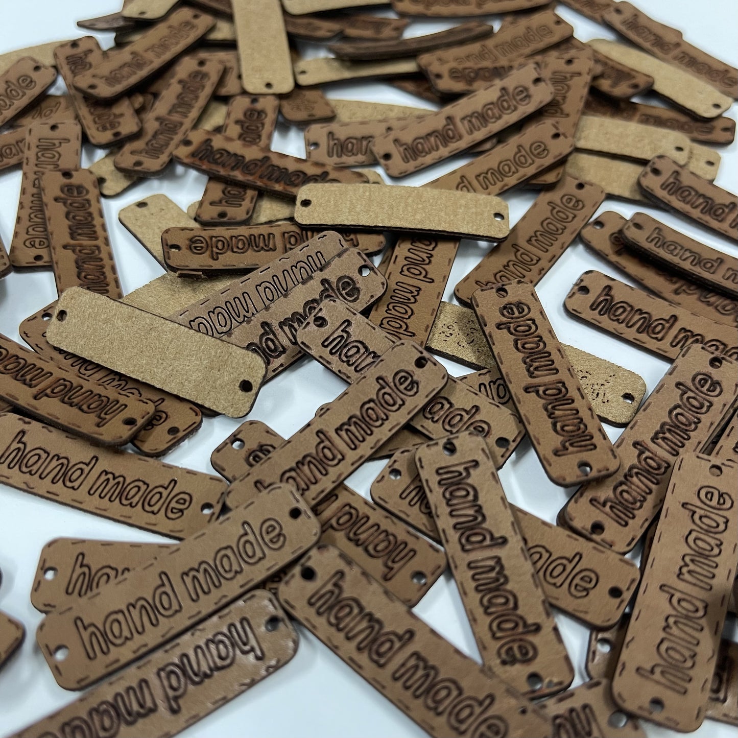 Leather tags - Pattern 6, Pack of 10