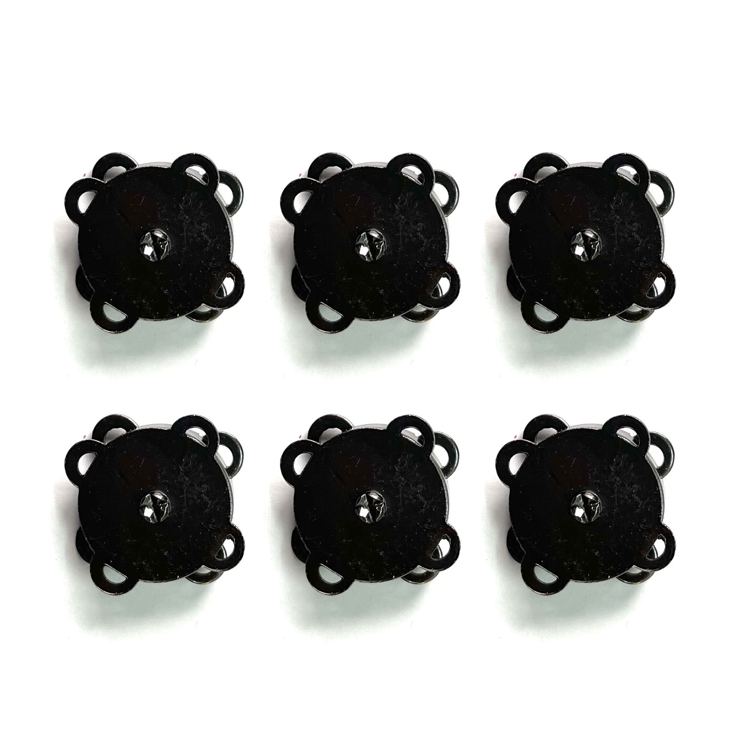 Sewing magnetic buttons - Black, Pack of 6