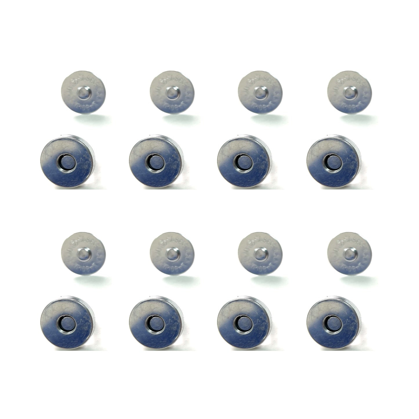 Magnetic buttons - Silver, Pack of 8