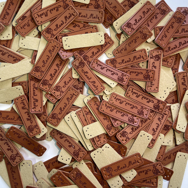 Leather tags - Pattern 13, Pack of 10