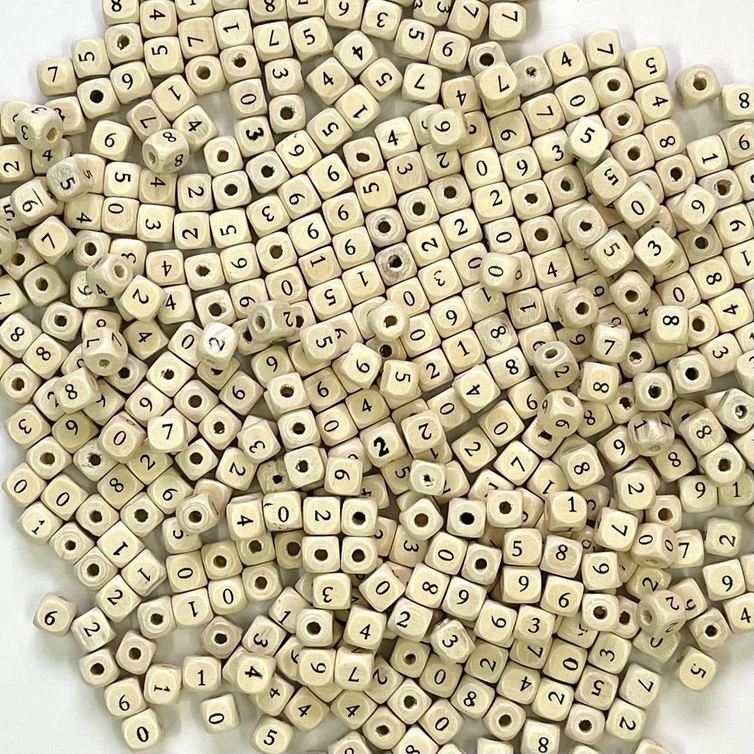 Number beads, Pack of 10