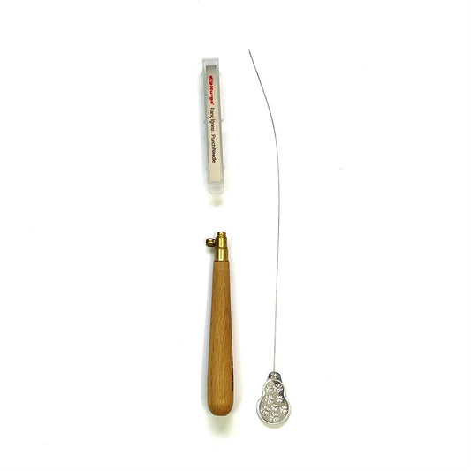 SKC Wooden Handle Punch Needle and Needle Threader - Hobiumyarns