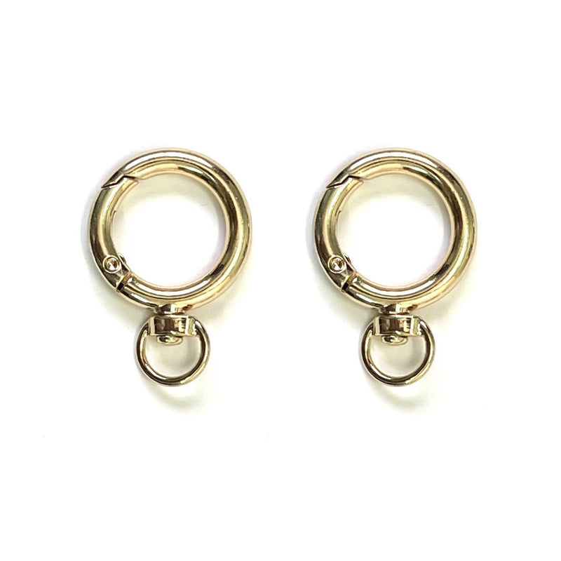 Clasps - Hooked ring - Golden, Pack of 2