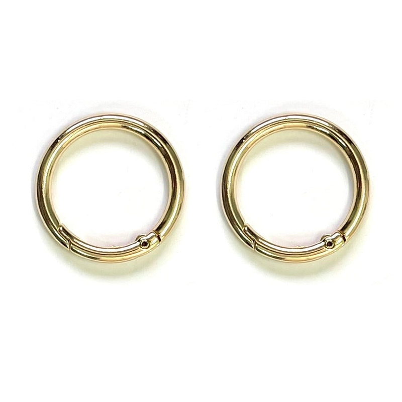 Clasps - Round - Golden - 2.5cm, Pack of 2