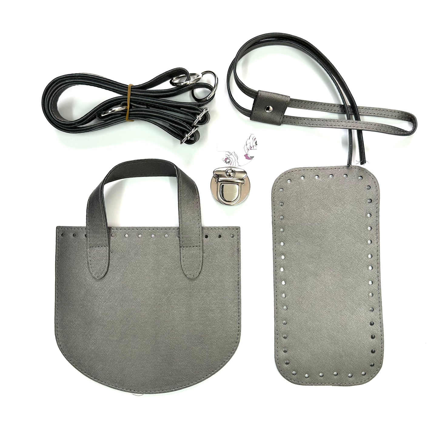 Leather accessories for crochet bag