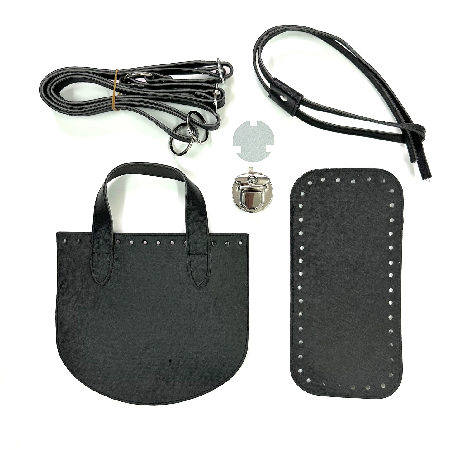 Leather accessories for crochet bag