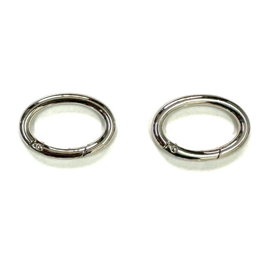 Clasps - Oval - Silver, Pack of 2